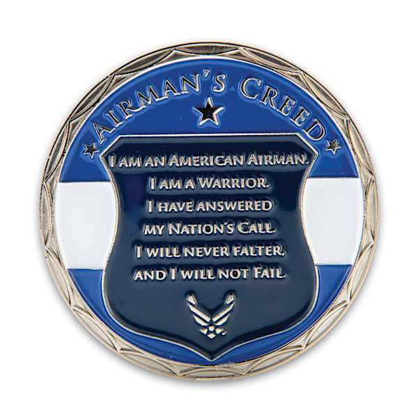 U.S. Air Force Commemorative Challenge Coin Collection with Custom Display Case