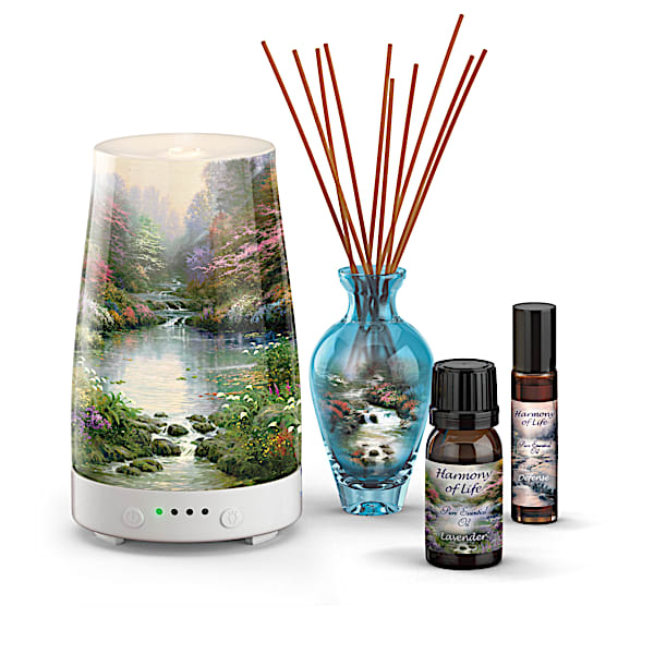 Thomas Kinkade Art Diffuser and Essential Oil Collection with Fact Cards