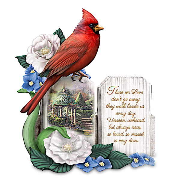 Thomas Kinkade Art Sculpted Cardinal Remembrance Figurines: Hamilton Collection