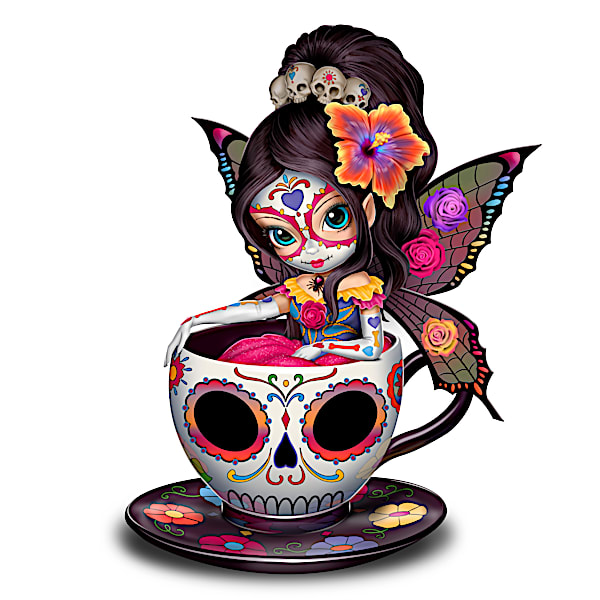 Jasmine Becket-Griffith Sugar Skull-Inspired Teacup Fairies