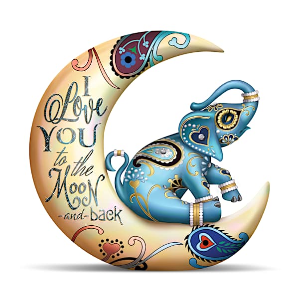 Cosmic Elephant And Moon Figurine Collection By Blake Jensen