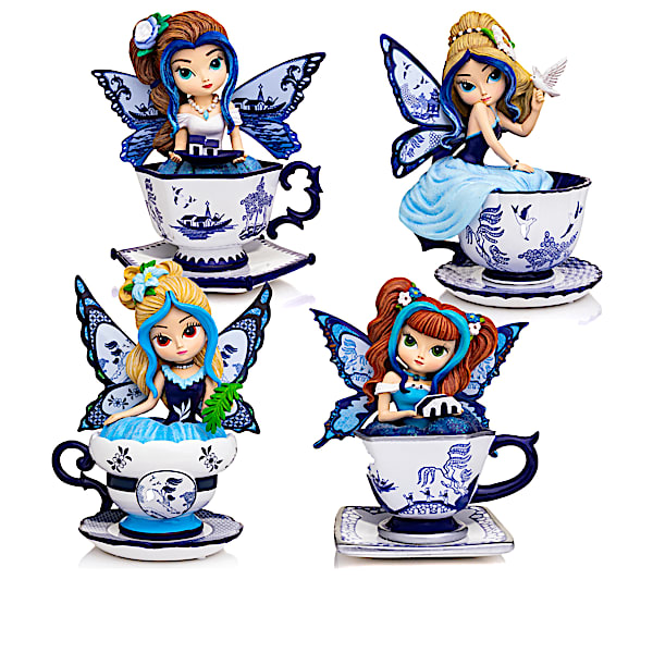 Jasmine Becket-Griffith Blue Willow Romance Fairy Teacups