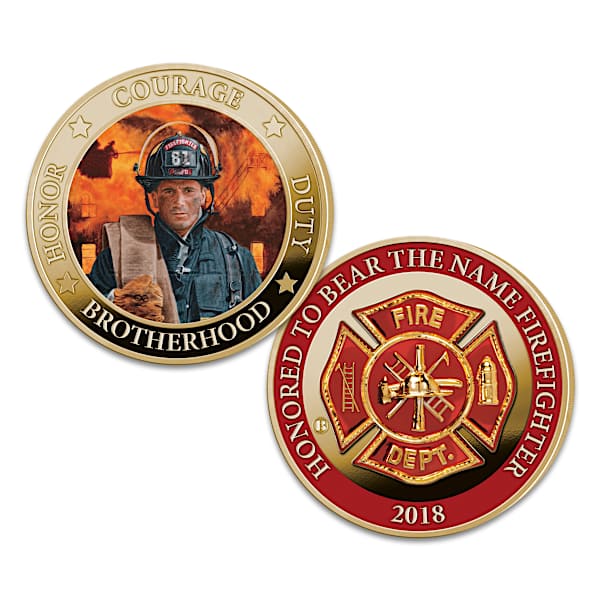 Firefighter Tribute 24K Gold Plated Proof Coin Collection with Glen Green Art