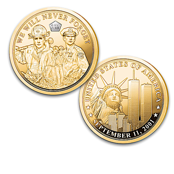 9/11 20th Anniversary 24K Gold-Plated Proof Coin Collection