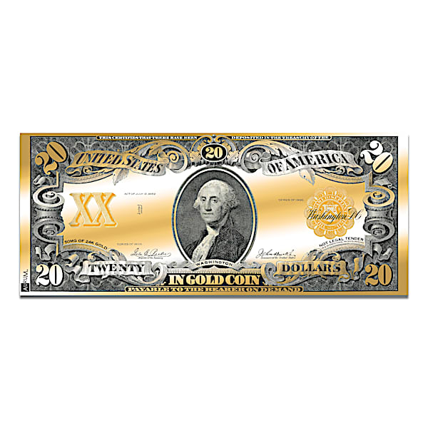 24K-Gold Vintage Banknote Tribute With Collector's Folder