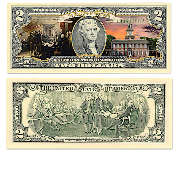 All-New U.S. History Vivid Full-Color $2 Bills Currency Collection