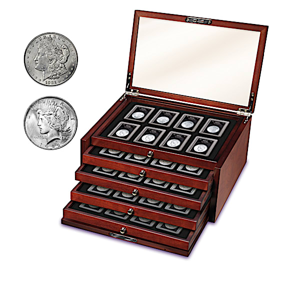 The Complete Morgan And Peace Silver Dollar Coin Collection