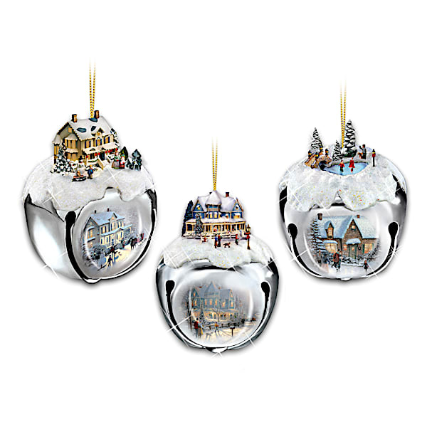 Thomas Kinkade Sleigh Bells Christmas Tree Ornament Collection