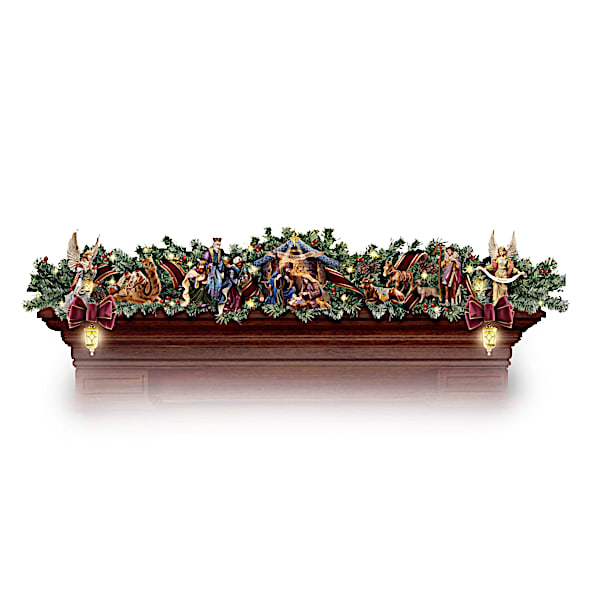 Thomas Kinkade Illuminated Nativity Story Garland