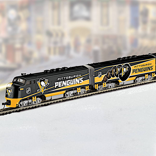 NHL Pittsburgh Penguins Electric Train Collection with Stanley Cup Car