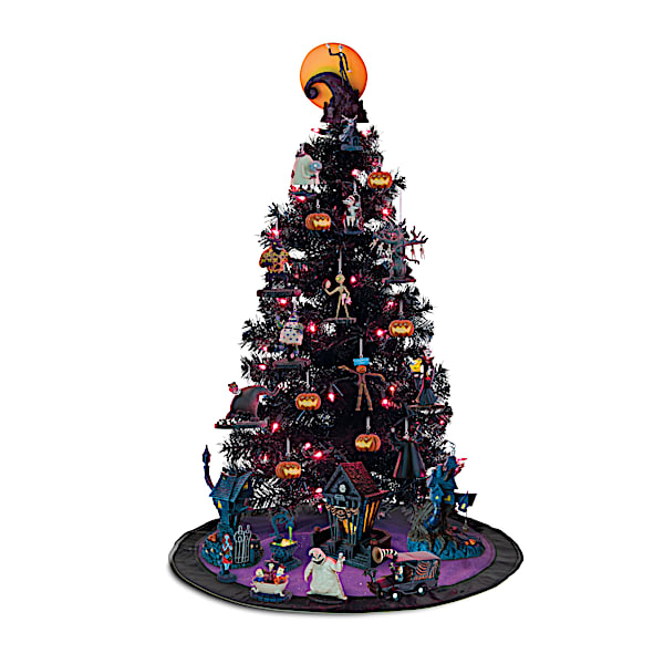 Nightmare Before Christmas Lights Up Tabletop Tree Collection With Free Gift