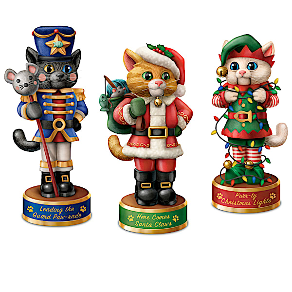 A Meowwy Little Christmas Nutcracker Sculpture Collection