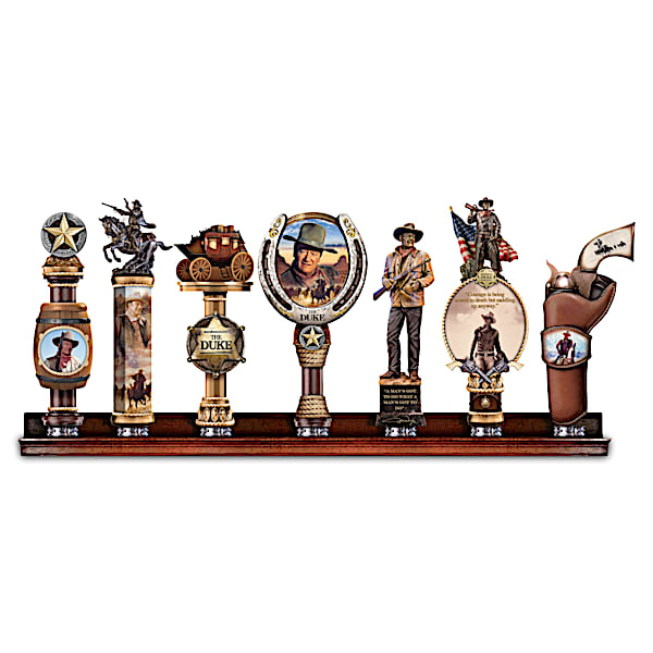 John Wayne Vintage-Style Sculpted Tap Handles With Display