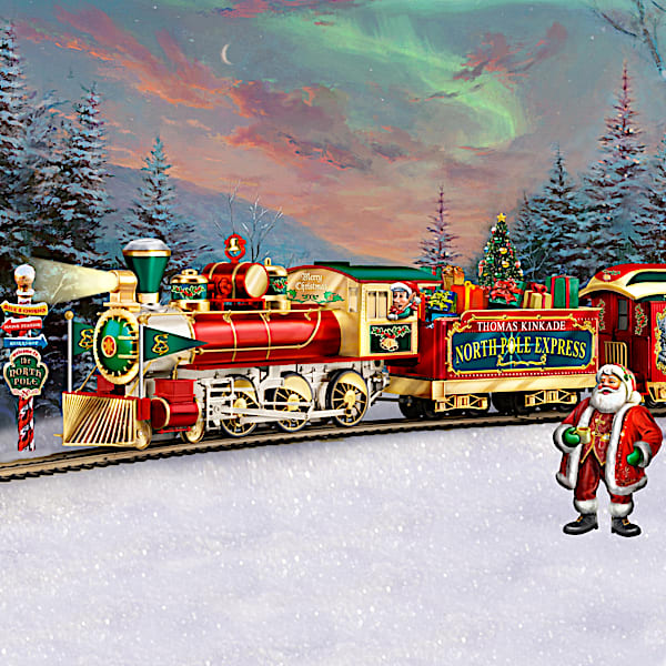 Thomas Kinkade Illuminated Electric Holiday Train Collection