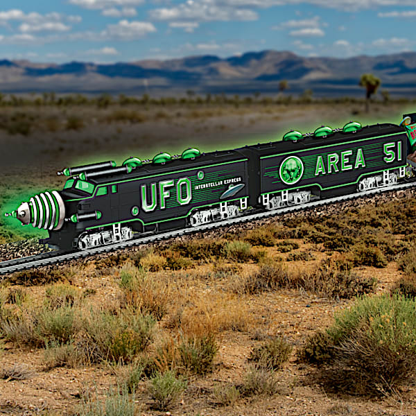 HO-Scale UFO Express Illuminating Electric Train