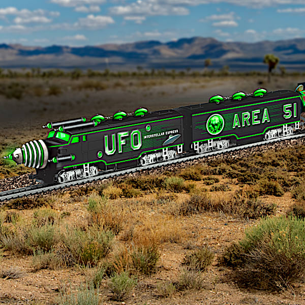 HO-Scale UFO Express Illuminating Electric Train