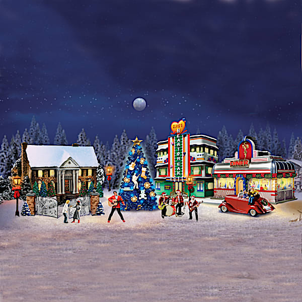 Elvis Christmas Village Collection That Illuminates: Rock 'N' Roll