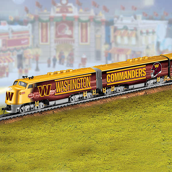 Washington Commanders Electric Train With Lighted Locomotive