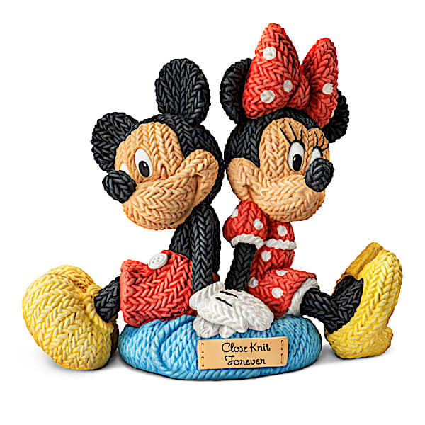 Disney Character Sculpture Collection With Knitted Yarn Look