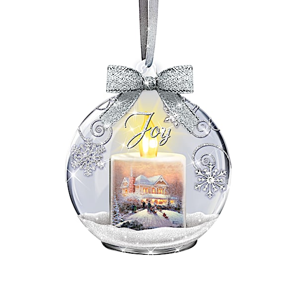 Thomas Kinkade Candle's Glow Ornament Collection