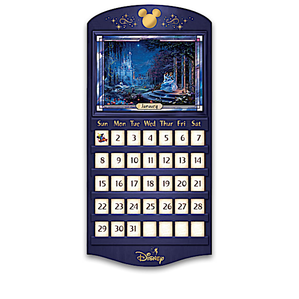 Disney Perpetual Calendar Collection With Thomas Kinkade Art