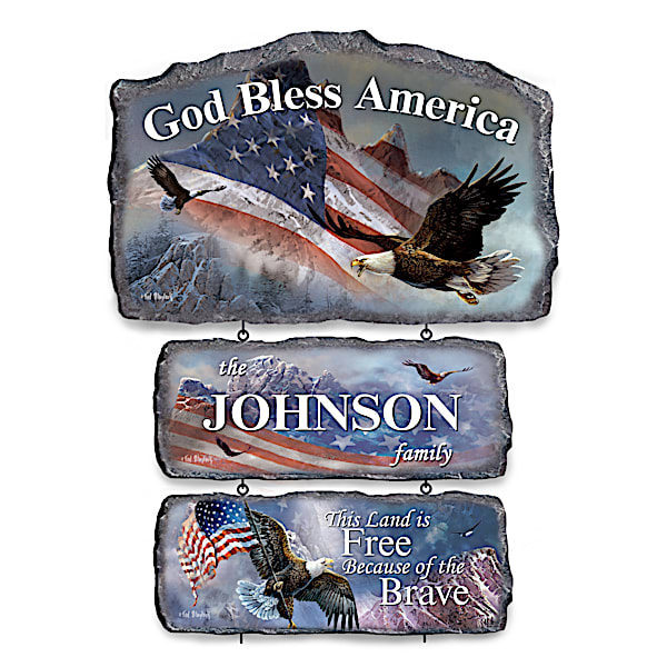 Ted Blaylock Patriotic Personalized Welcome Sign