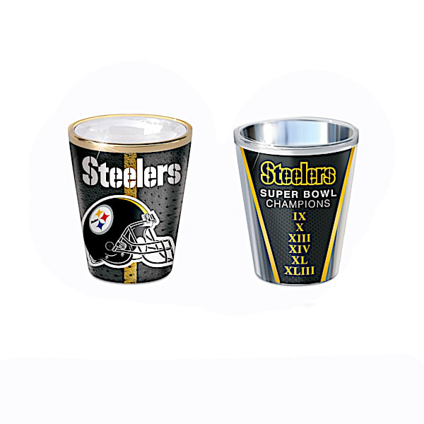 Pittsburgh Steelers Shot Glasses With Colorful Finishes