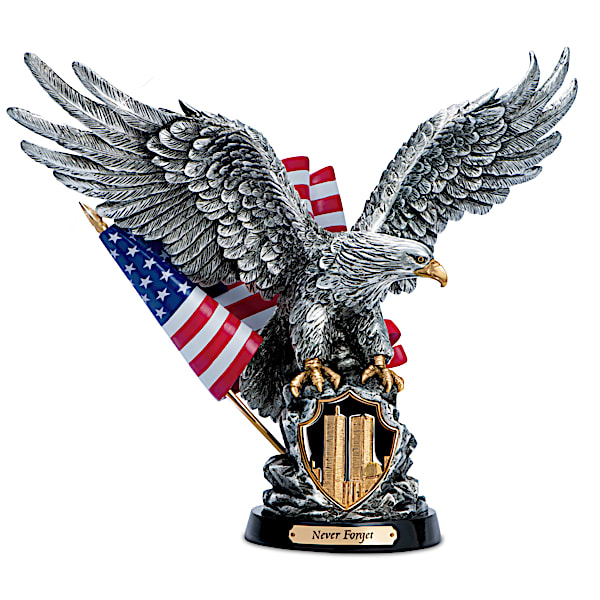 20th Anniversary Of 9/11 Cold-Cast Pewter Eagle Sculptures
