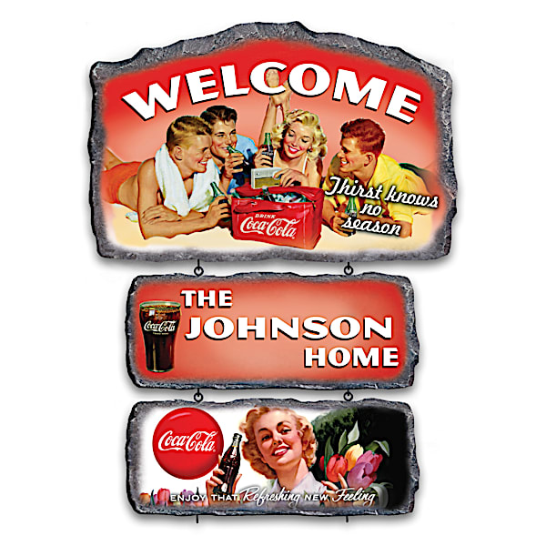 COCA-COLA Personalized Seasonal Welcome Sign Collection