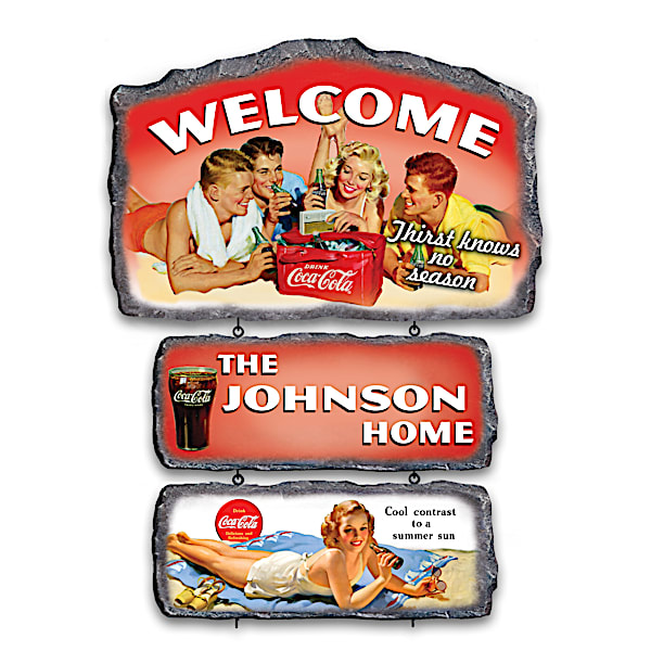 COCA-COLA Personalized Seasonal Welcome Sign Collection