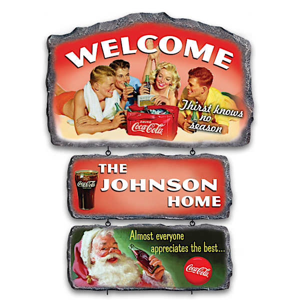COCA-COLA Personalized Seasonal Welcome Sign Collection