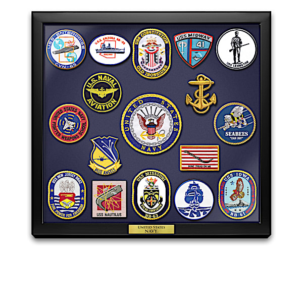 U.S. Navy Historic Replica Embroidered Patches With Display