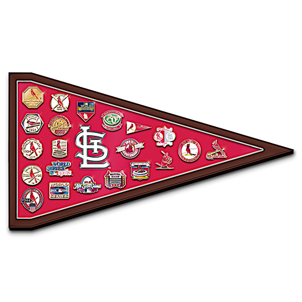 Cardinals Tribute Pin Collection With Pennant Display