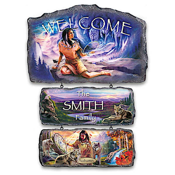 Robin Koni Personalized Seasonal Welcome Sign Collection