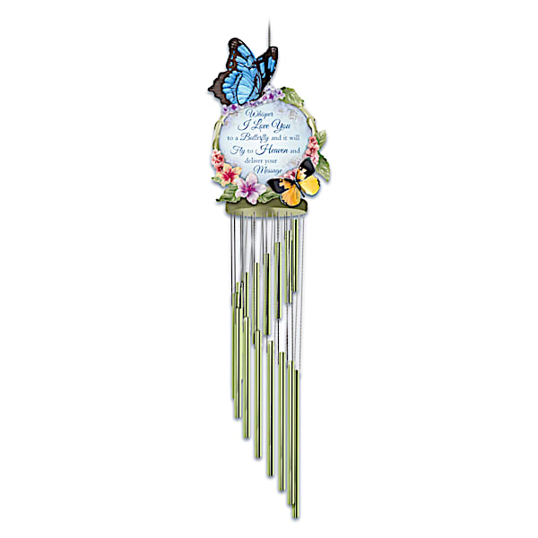 Memorial Outdoor Wind Chime Collection With Sculpted Art