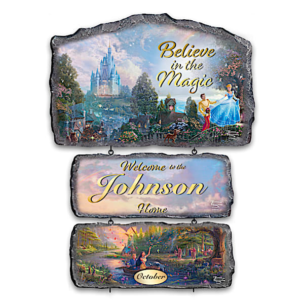 Disney Personalized Welcome Sign With Thomas Kinkade Artwork
