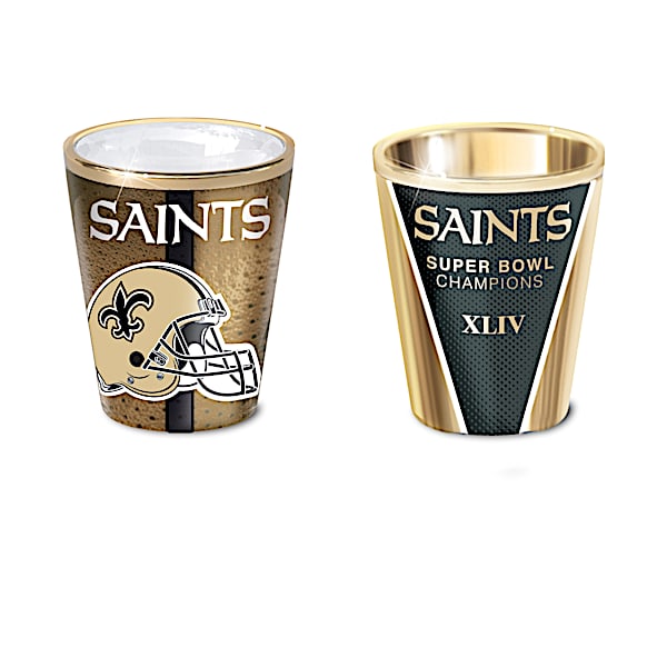 New Orleans Saints Shot Glasses With Colorful Finishes