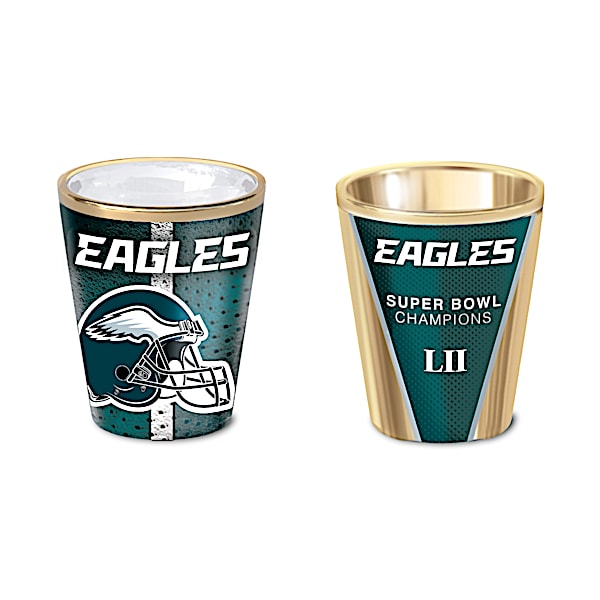 Philadelphia Eagles Shot Glasses With Colorful Finishes