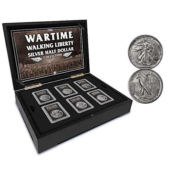 Wartime Walking Liberty Half Dollar Collection And Display