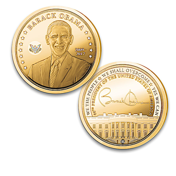 Barack Obama 24K Gold-Plated Proof Coin Collection