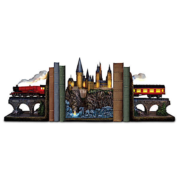 HARRY POTTER HOGWARTS Bookend Collection Lights Up