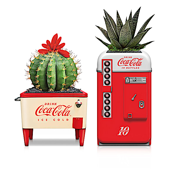 COCA-COLA Timeless Classics Sculpted Planters And Succulents