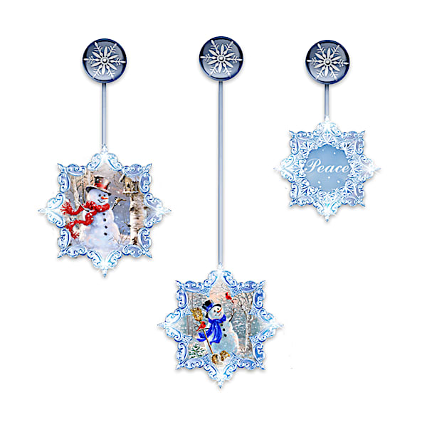 Dona Gelsinger Lighted Snowflake Christmas Window Ornaments