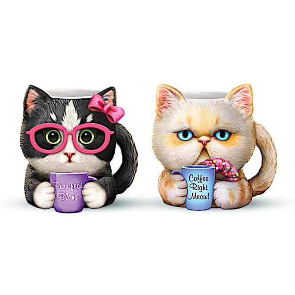 Purr-fect Day Ceramic Mugs Inspired By Kayomi Harai Art