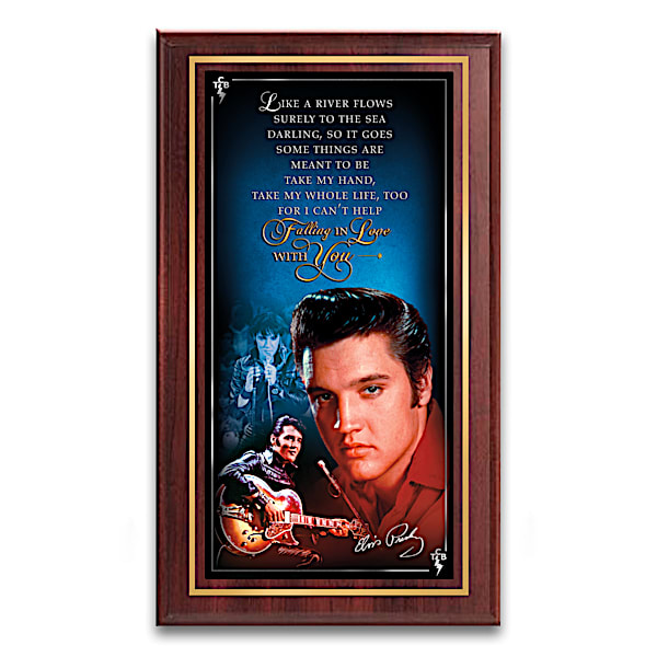 Elvis Presley Famous Hits Wooden Wall Plaque Collection