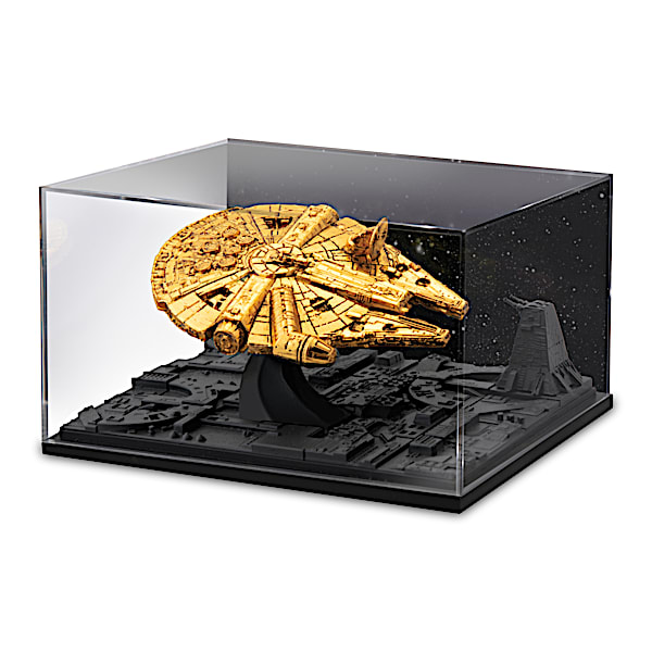 STAR WARS 1:350-Scale Golden Metal Ship Diorama Sculptures