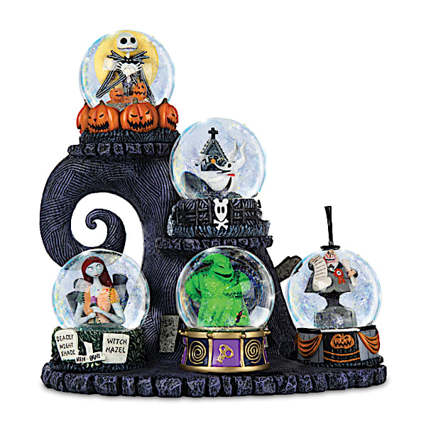 The Nightmare Before Christmas Glitter Globes With Display