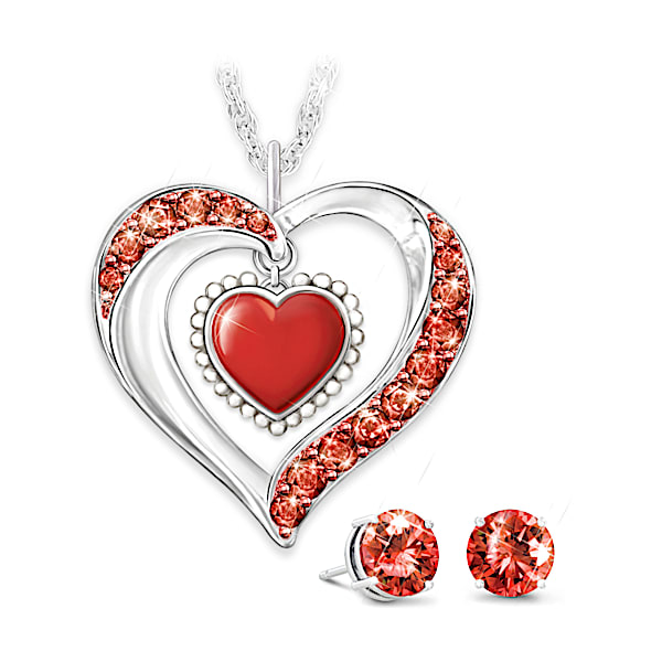 Seasonal Pendant Necklace Collection With Free Stud Earrings
