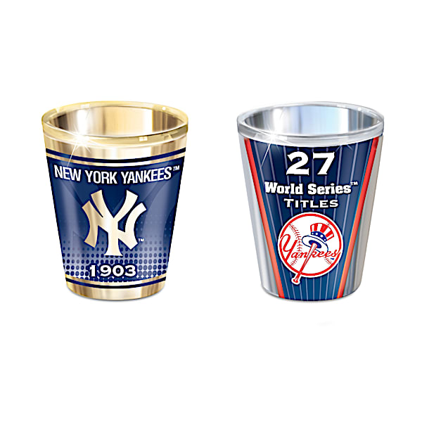 New York Yankees Shot Glasses With Colorful Finishes