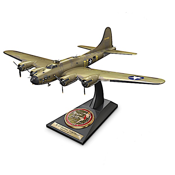 WWII Aircraft Sculpture And Challenge Coin Collection